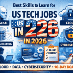 US tech jobs 2026? Learn in-demand skills like AI, cloud, cybersecurity, data, DevOps & full-stack—plus a simple roadmap and projects.